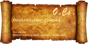 Oestreicher Csepel névjegykártya